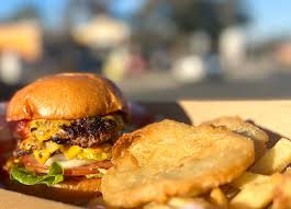 A takeaway burger and fries